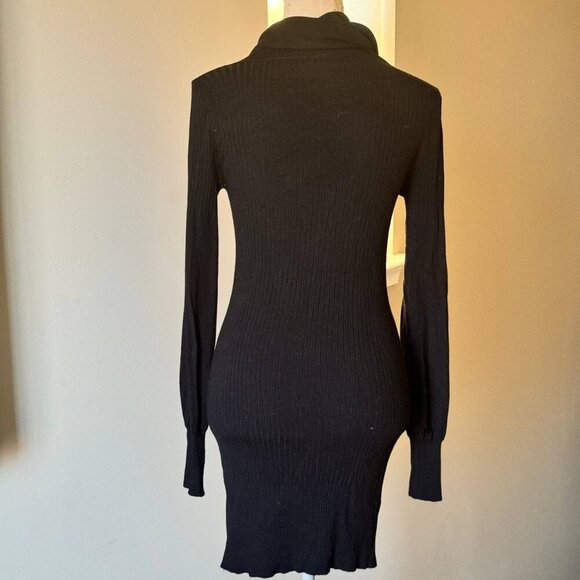 B.RELAXX Stretchy Sexy Sweater Dress in Black - Size Small - Picture 8 of 8